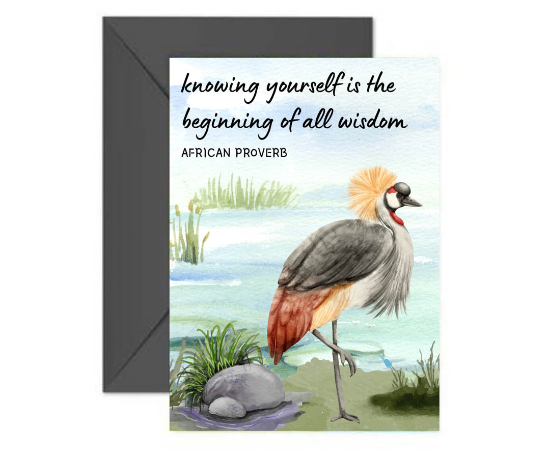Crane & Proverb Card – The Fat Whale Local Collective